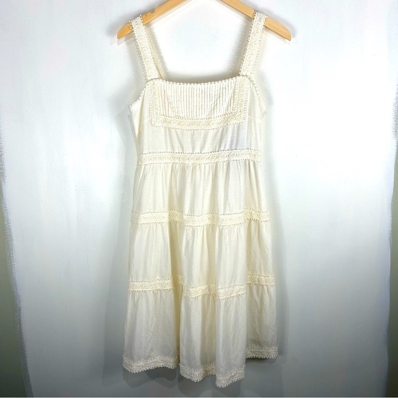 Matilda Jane Dancing On Clouds Tiered Sleeveless Mini Dress Prairie Cream 10 NWT - Picture 1 of 4